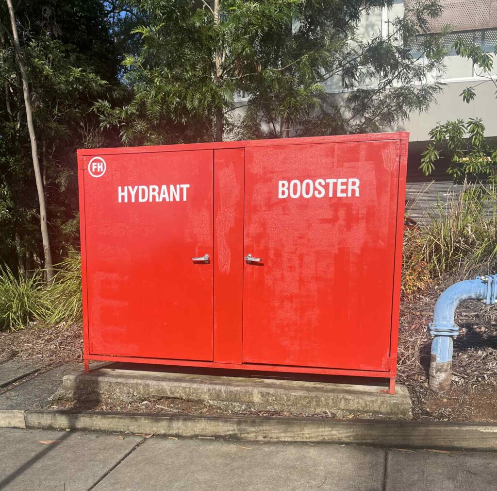 Red Outdoor Cabinet